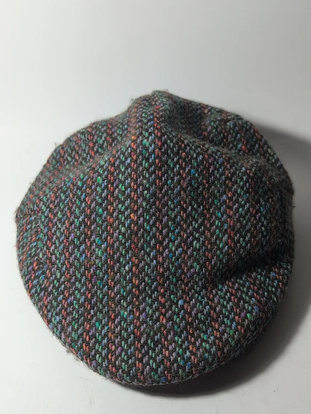 Classic Multicolor Wool Newsboy Cap - Men